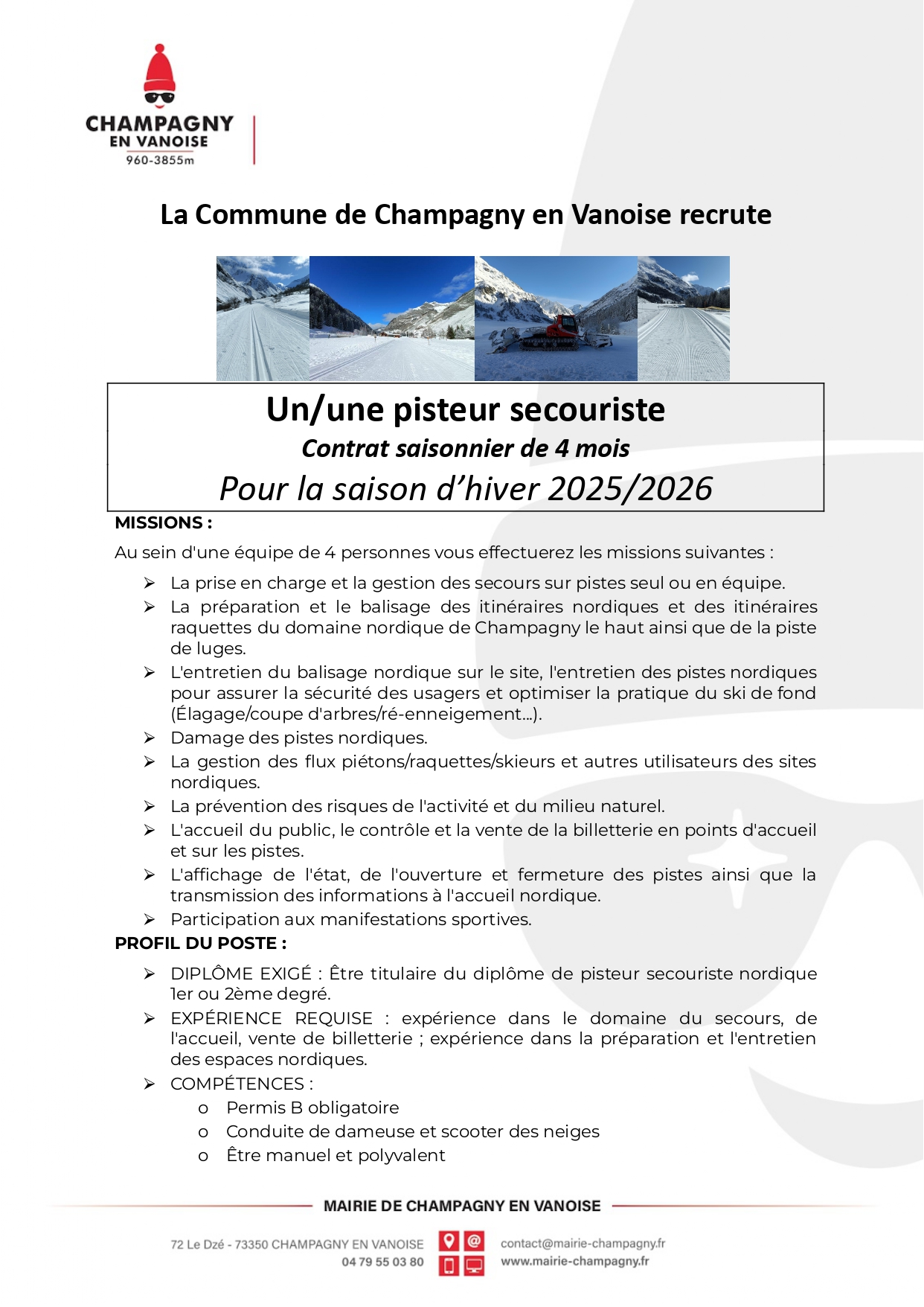 Offre dEmploi Pisteurdocx GoogleDocs page 0001